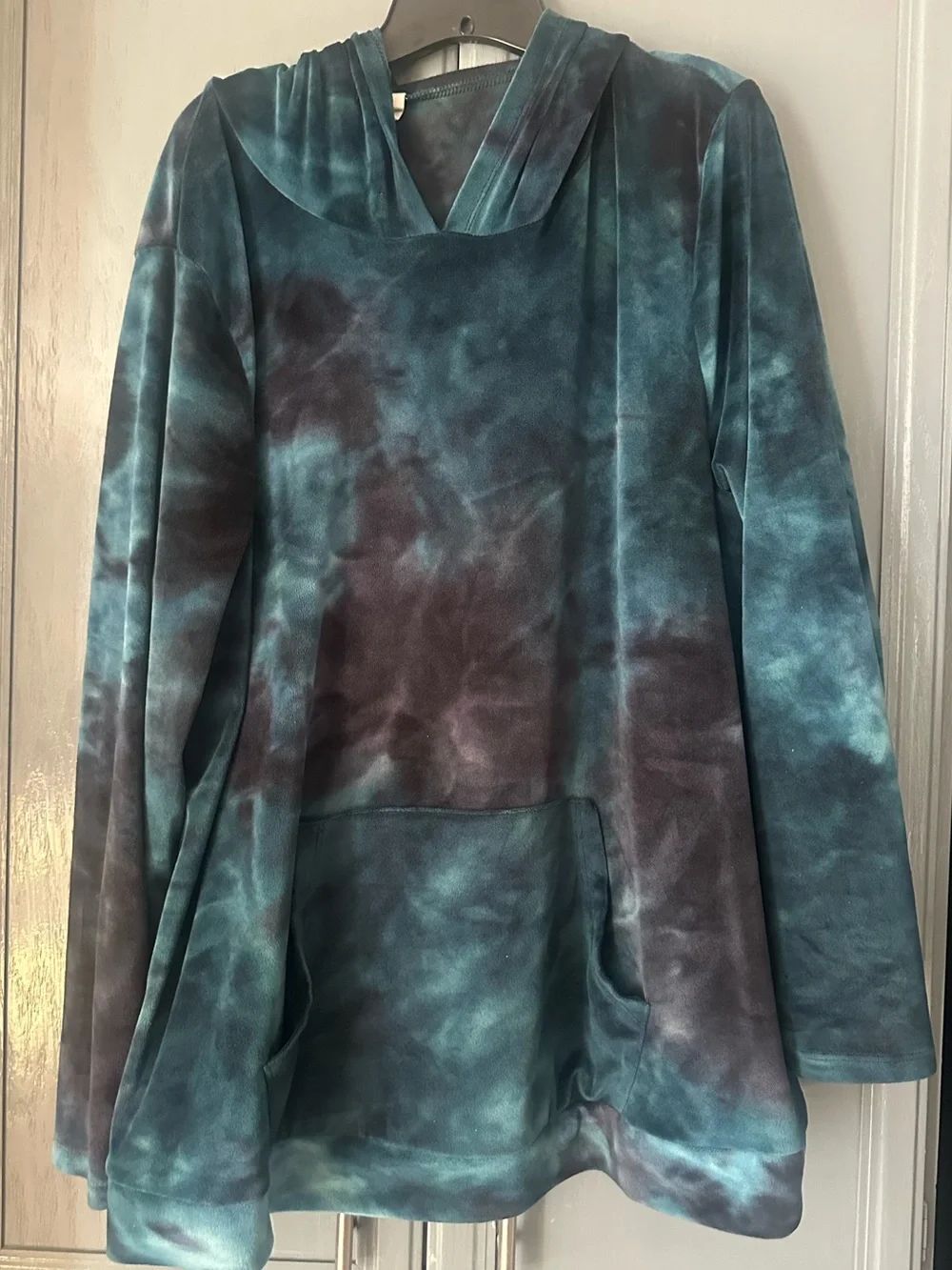 Lane Bryant Livi Teal Velour Hoodie 22/24